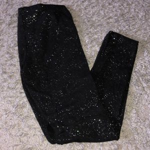 Black Glittery Leggings